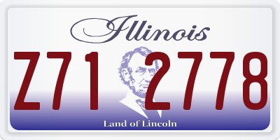 IL license plate Z712778