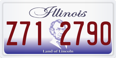 IL license plate Z712790
