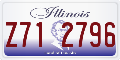 IL license plate Z712796