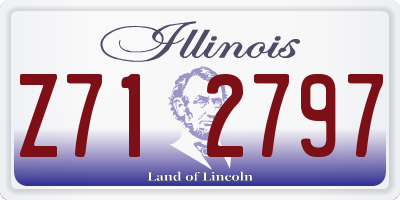 IL license plate Z712797