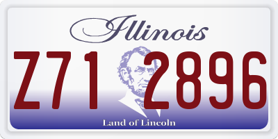 IL license plate Z712896
