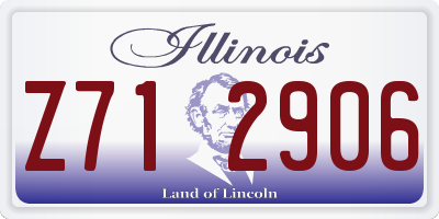 IL license plate Z712906