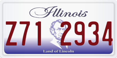IL license plate Z712934