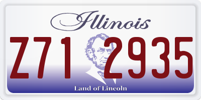 IL license plate Z712935