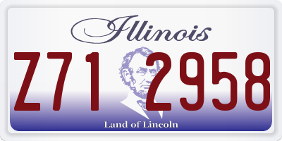 IL license plate Z712958