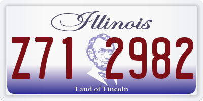 IL license plate Z712982