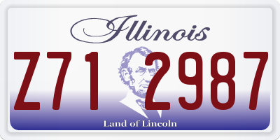 IL license plate Z712987