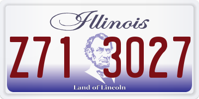 IL license plate Z713027