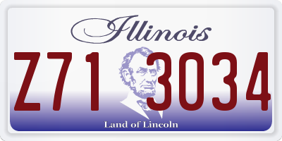 IL license plate Z713034
