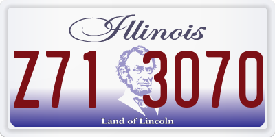 IL license plate Z713070