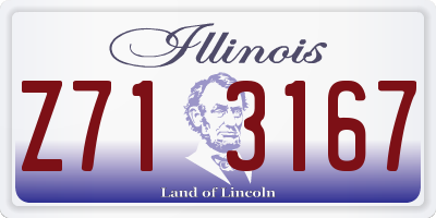 IL license plate Z713167