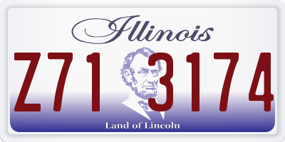 IL license plate Z713174