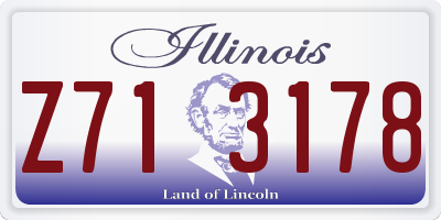 IL license plate Z713178