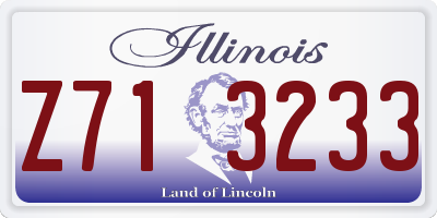 IL license plate Z713233