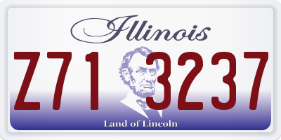 IL license plate Z713237