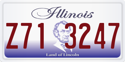 IL license plate Z713247