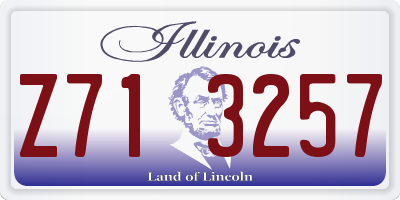 IL license plate Z713257