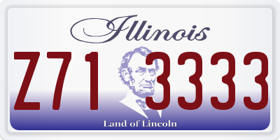 IL license plate Z713333