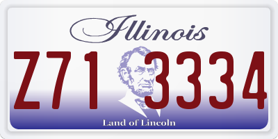 IL license plate Z713334