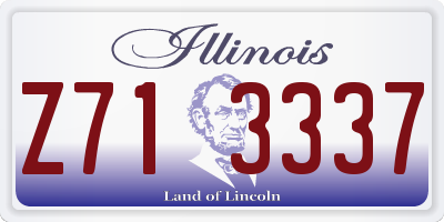 IL license plate Z713337