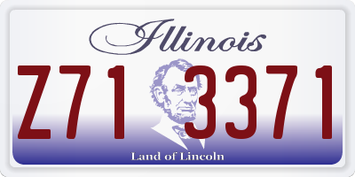 IL license plate Z713371