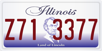 IL license plate Z713377