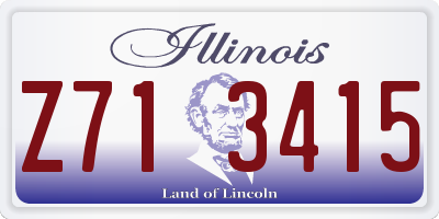 IL license plate Z713415
