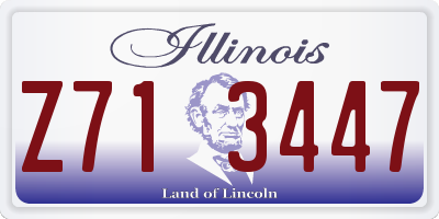 IL license plate Z713447