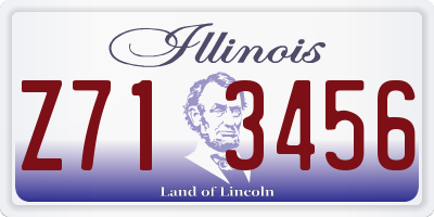 IL license plate Z713456