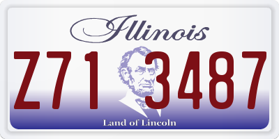 IL license plate Z713487