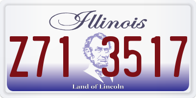IL license plate Z713517