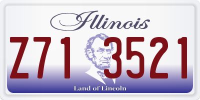 IL license plate Z713521