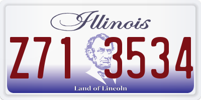 IL license plate Z713534