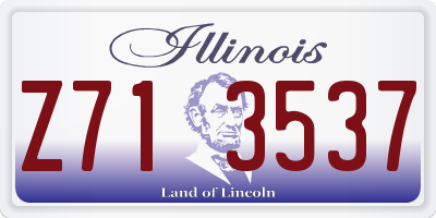 IL license plate Z713537