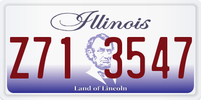 IL license plate Z713547