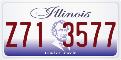 IL license plate Z713577