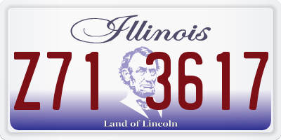 IL license plate Z713617