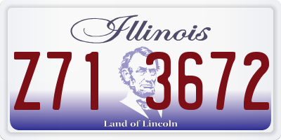 IL license plate Z713672