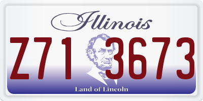 IL license plate Z713673