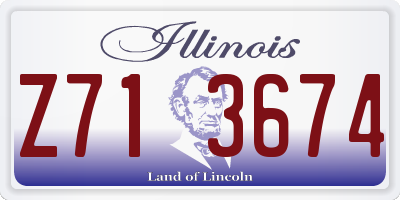 IL license plate Z713674