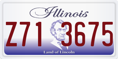 IL license plate Z713675