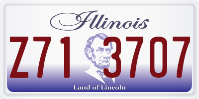 IL license plate Z713707