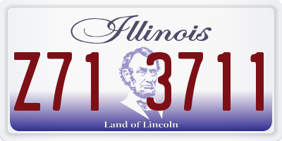 IL license plate Z713711