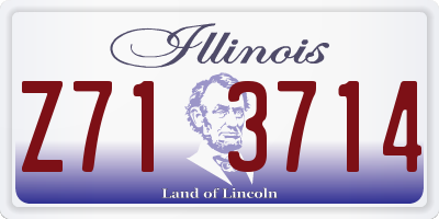 IL license plate Z713714