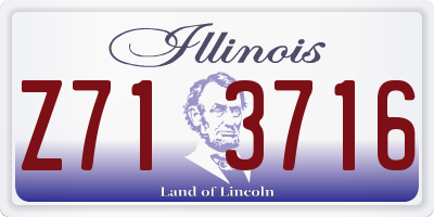 IL license plate Z713716
