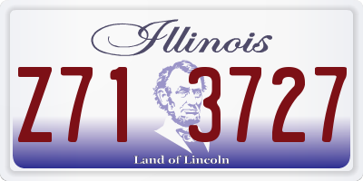 IL license plate Z713727