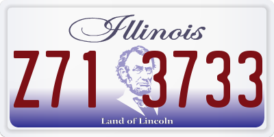 IL license plate Z713733