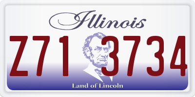 IL license plate Z713734
