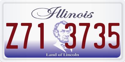 IL license plate Z713735