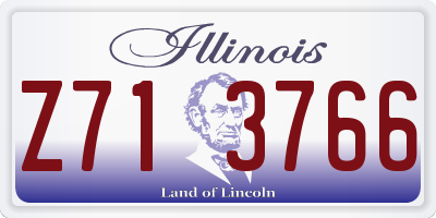IL license plate Z713766